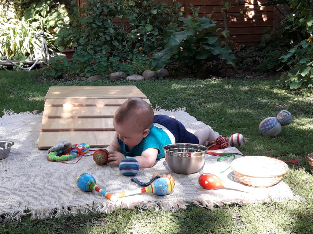 Bruno taller en el jardín